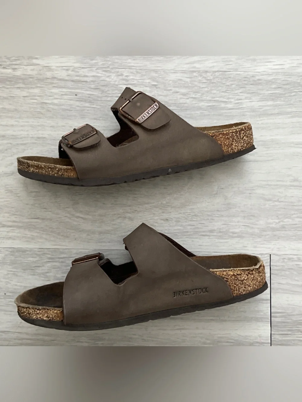 Birkenstock Arizona Kids Brown Two Strap Sandals EU 32 Cork Footbed